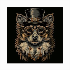 Steampunk Dog 44 Canvas Print