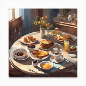 Breakfast Table Canvas Print