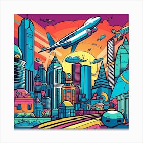 Futuristic City 18 Canvas Print