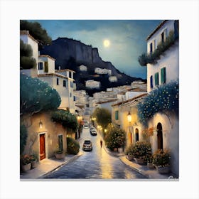 Cobblestone Street Canvas Print