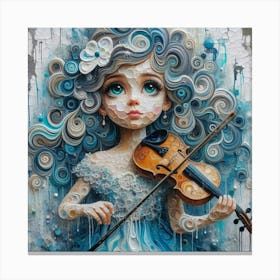 Girl With A Violin 1 Canvas Print