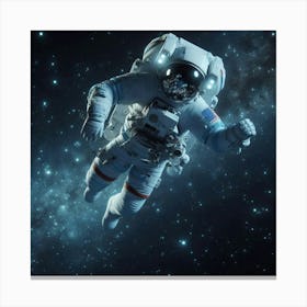 Astronaut In Space 3 Canvas Print