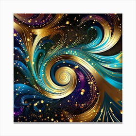 Abstract Background With Swirls Canvas Print