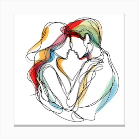 Creative Love And Relationship Illustration 39 Canvas Print