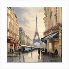 Paris At Dusk.4 2 Canvas Print