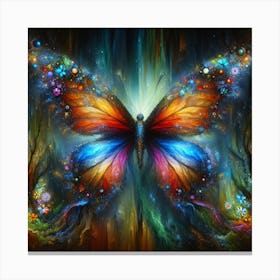 Surrealist Vibrant Butterfly I Canvas Print