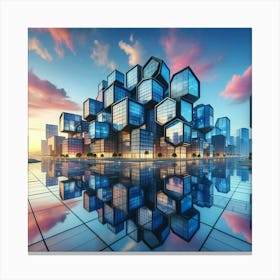 Futuristic Cityscape 13 Canvas Print