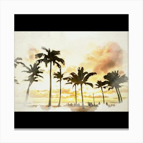 Sunset At The Beach Canvas Print