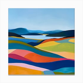 Colourful Abstract Acadia National Park Usa 2 Canvas Print