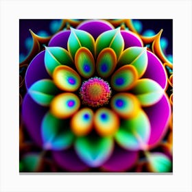 Fractal Flower Canvas Print