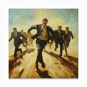 Businessmen Running Canvas Print