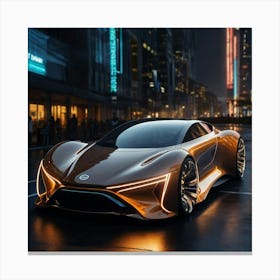 Futuristic Sports Car Canvas Print