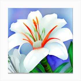 White Lilly Canvas Print