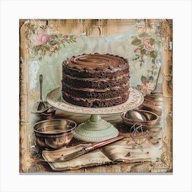 Chocolate Cake 1 Canvas Print