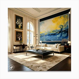 Modern Living Room 1 Canvas Print