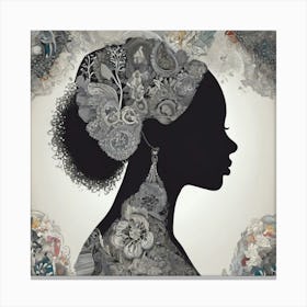 Silhouette Of A Woman Canvas Print