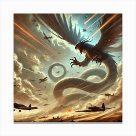 A Dynamic Scene Showing Zephyra The Colossal Sky Converted Canvas Print