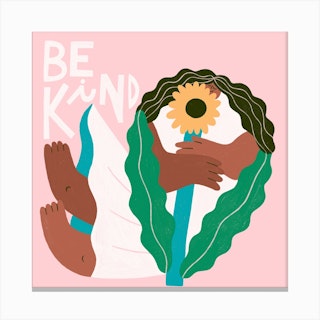 Be Kind Square Canvas Print
