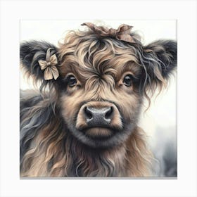 Highland Calf Canvas Print