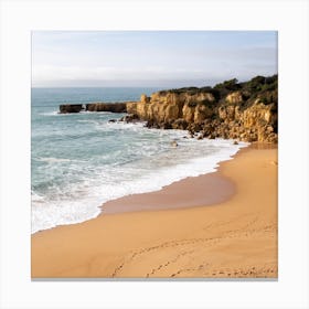 Warm sandy beach in Portugal Canvas Print