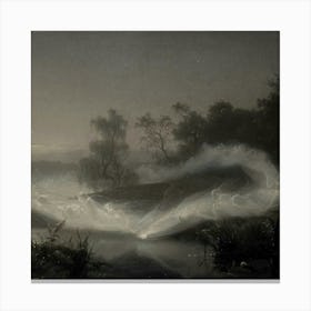 'The Fog And The Moon' Canvas Print