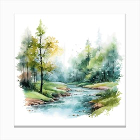 Watercolor Landscape 14 Canvas Print