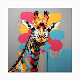 Pop Art graffiti giraffe 1 Canvas Print