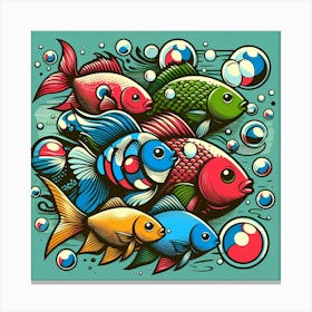 Colorful Fishes Canvas Print