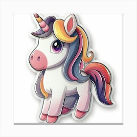 Unicorn Sticker 24 Canvas Print