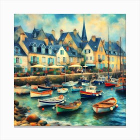 Boats In The Harbor 2 Canvas Print