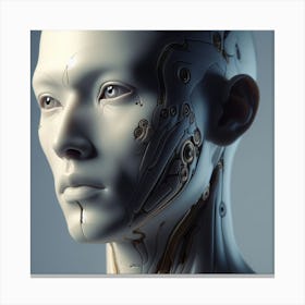 Cyborg Head Canvas Print