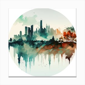 Chicago Skyline.A fine artistic print that decorates the place. Canvas Print