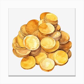 Gold Coins 5 Canvas Print