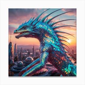 Blue Dragon Canvas Print