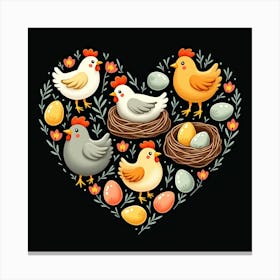 Easter Chickens Canvas Print