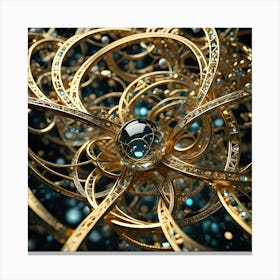 Genius, Madness, Time And Space 45 Canvas Print