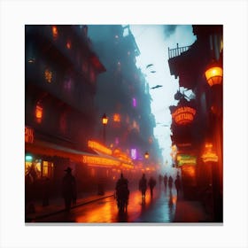 City At Night Canvas Print