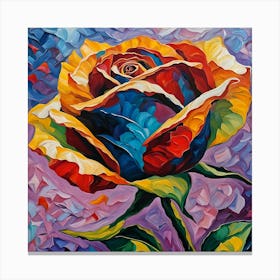 Single rose abstract Canvas Print