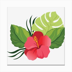 Hibiscus Flower Canvas Print