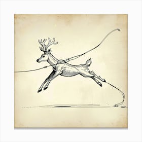 Reindeer Jumping Rope Canvas Print