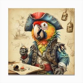 Pirate Parrot 9 Canvas Print