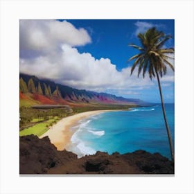 Hawaiian Beach beautiful view Canvas Print