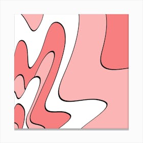 Abstract Pink And White Canvas Print