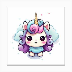 Cute Unicorn 216 Canvas Print