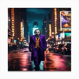 Joker In New York City Canvas Print