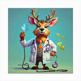 Doctor Deer 6 Canvas Print