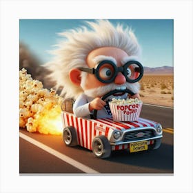 Professor In A Car Canvas Print