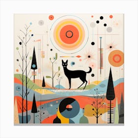 Dog In The Woods Canvas Print