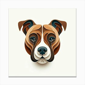 Minimalism, Staffordshire bull terrier head 2 Canvas Print