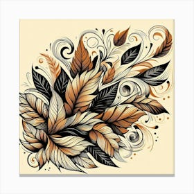 Autumn leaves swirling 1 Canvas Print